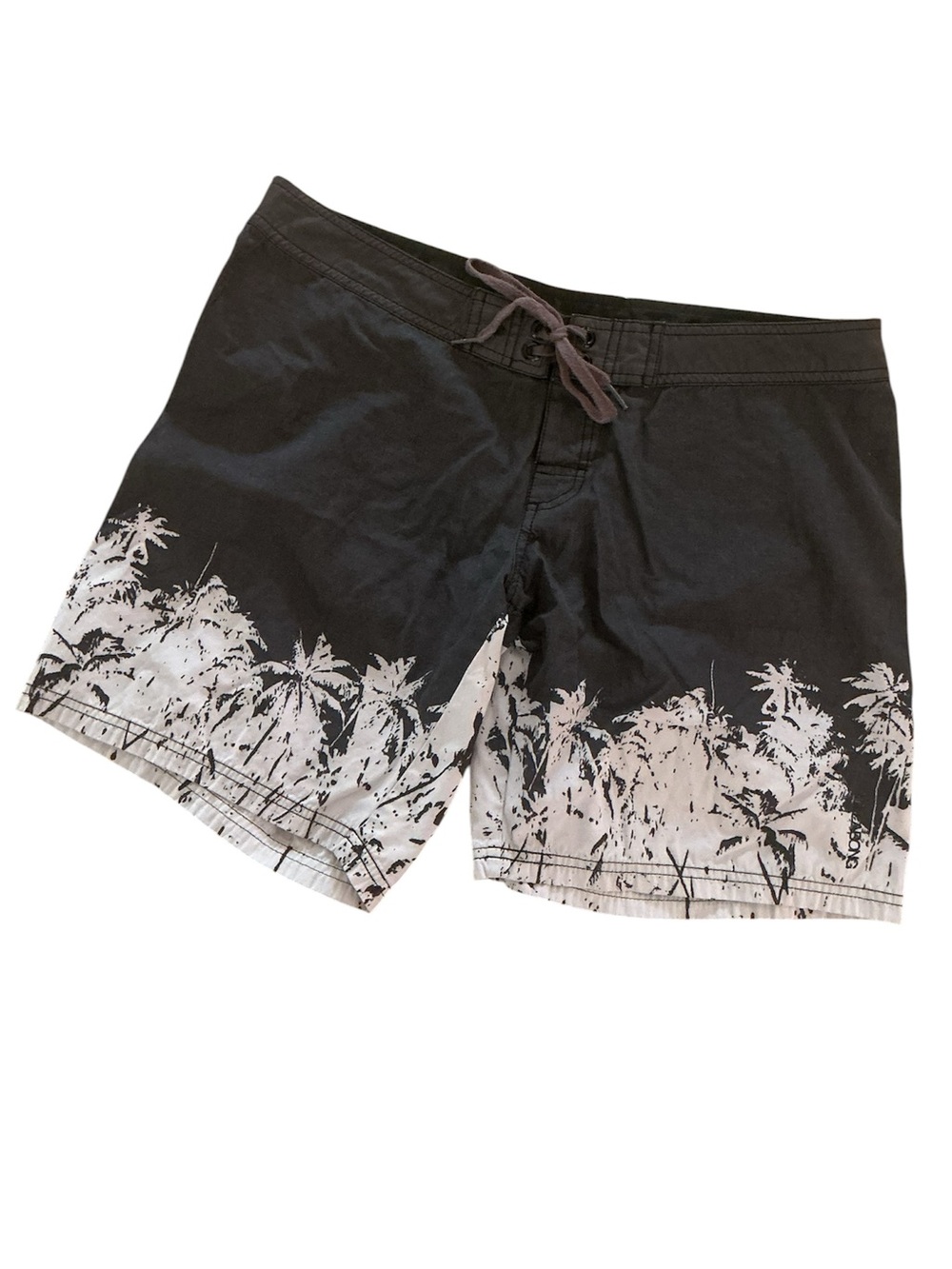 Billabong women’s swim board shorts boardshorts size 9 black white tropical